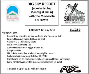 Ski Hawks Big Sky Feb 10 - 16